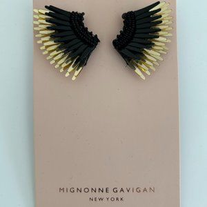 Mignonne Gavignan Mini Madeline Earrings Black Gold